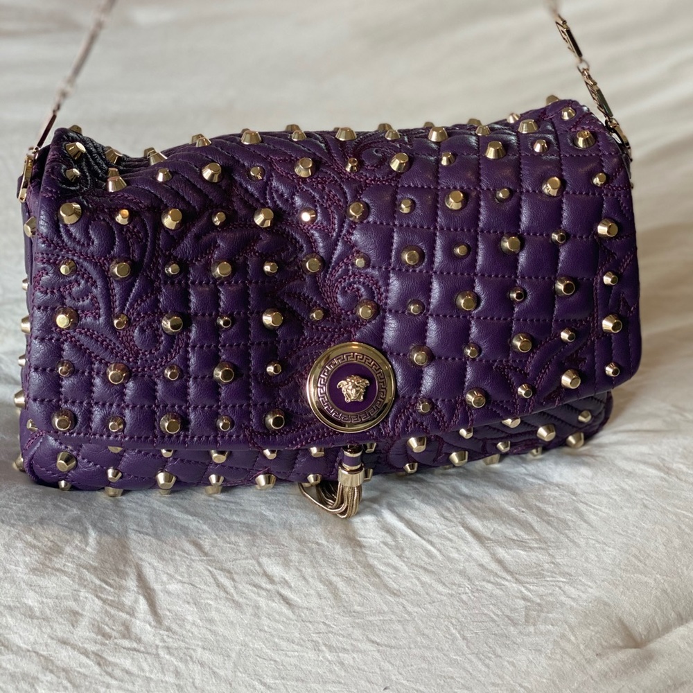 Versace Studded Tassel Vanitas Medea Shoulder Bag